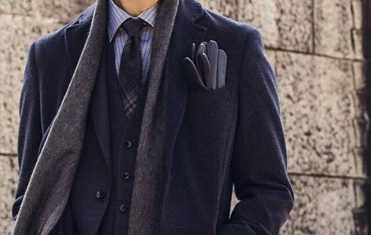 【カシミヤ100％】メンズコート　チェスターコート　イタリア製　ラグラン袖　紺色