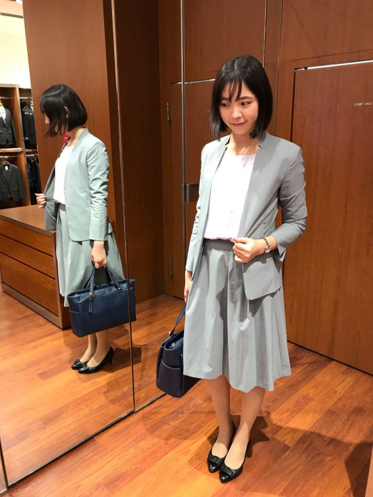 取引保証【CELINE】スーツ　セットアップ　スカート　ラベンダー スーツ・フォーマル・ドレス