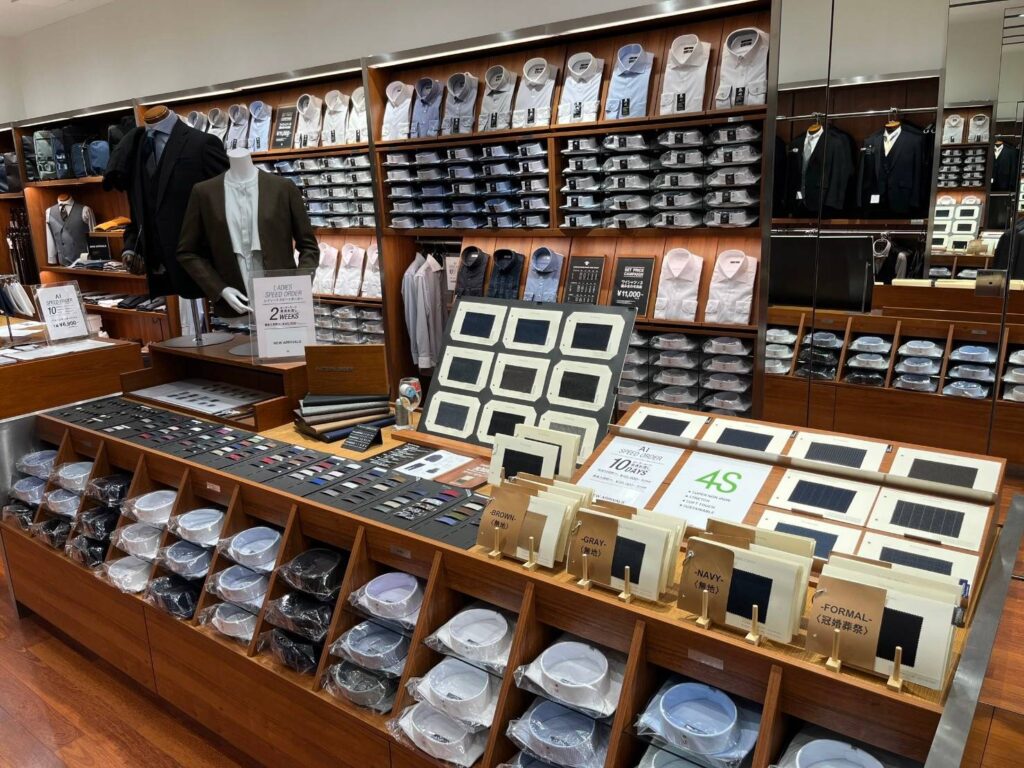 スーツセレクト静岡呉服町通りパターンオーダースーツコーナー